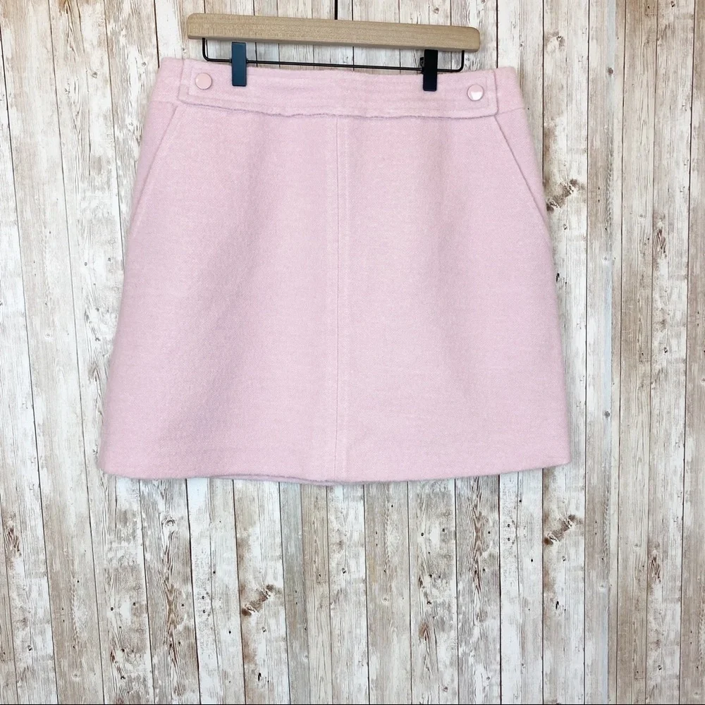 Tory Burch Celeste Coastal Pink Wool‎ Blend Skirt Women’s Size 14